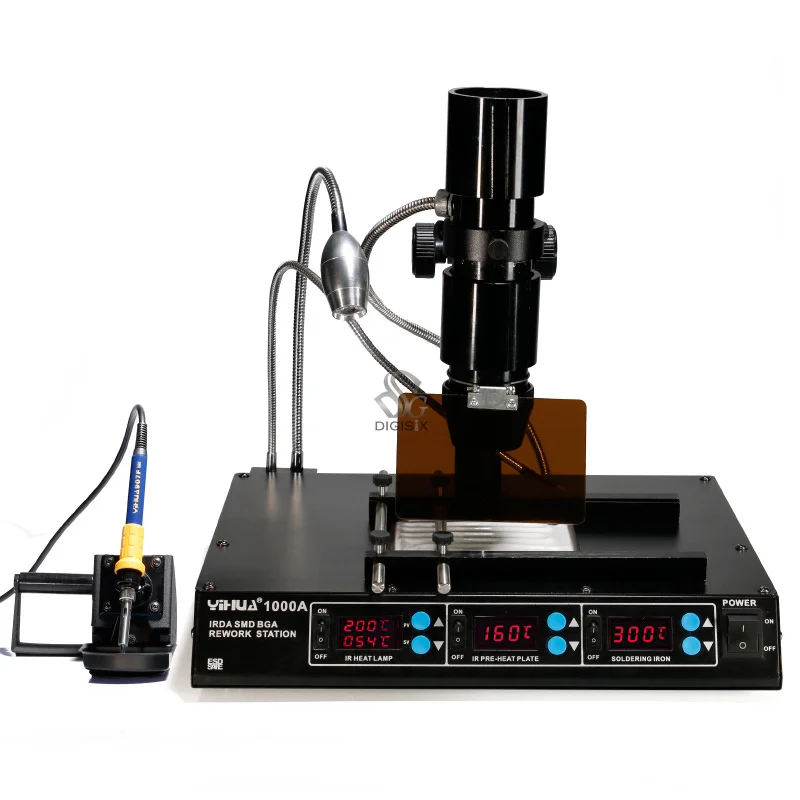 Паяльная станция 1000 А с паяльниками и подогревательной станцией - купить по