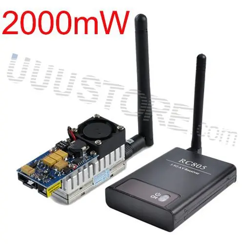 Boscam FPV 5,8G 5,8 Ghz 2W 2000mW 8 каналов беспроводной аудио-видео передатчик TS582000 и RC805 приемник комбо