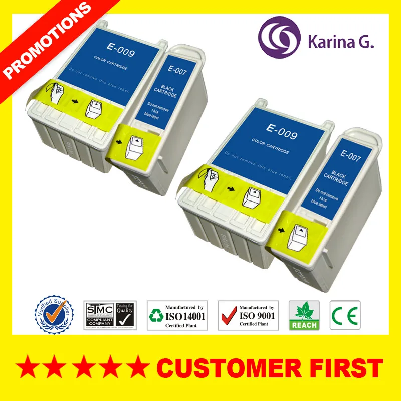 Совместимый чернильный картридж для T007 T009 подходит Epson Stylus Photo 900 1270 1280 1290 1290S и т. Д.