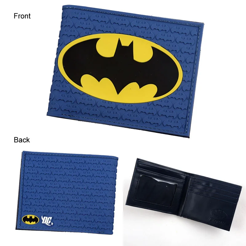 Мстители Super Hero Бэтмен Логотип Bi-fold Wallet для молодых людей студентов подарок мультфильм комикс кошелек держатель для карт - Цвет: BS-01