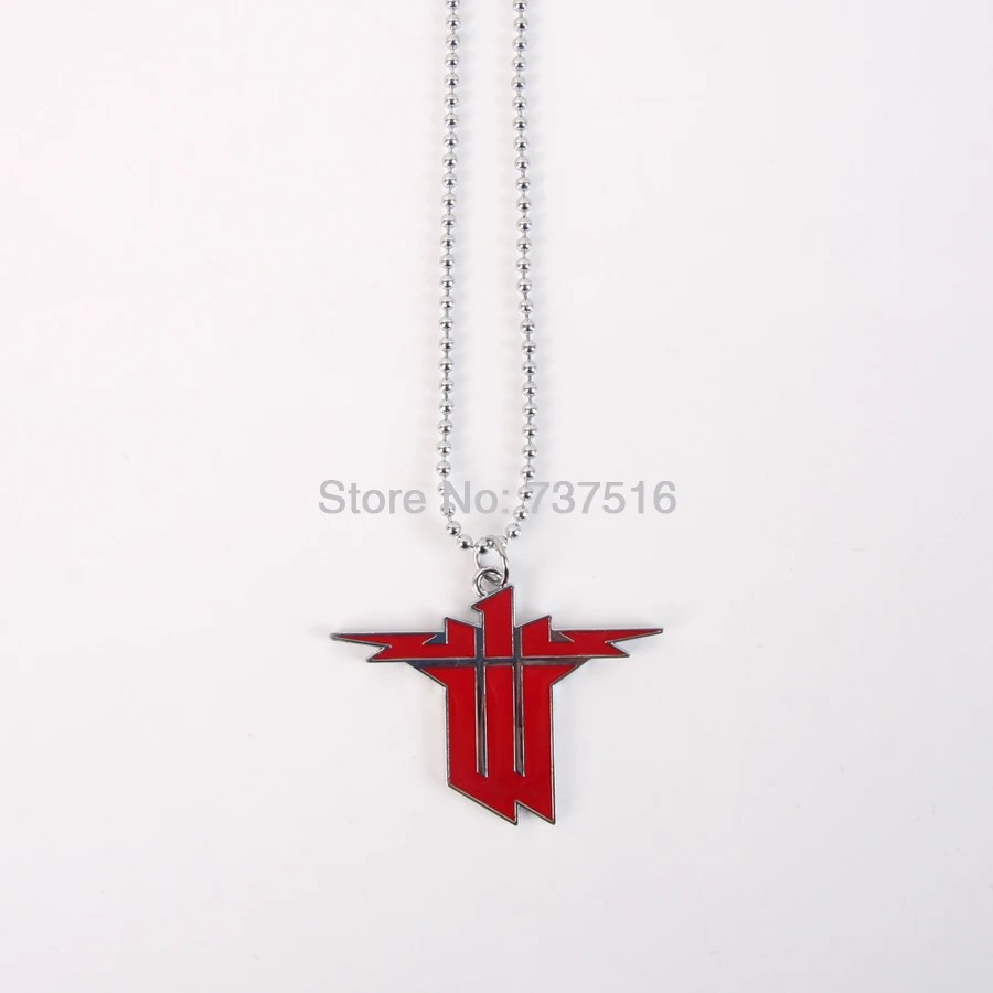 Игра вокруг Wolfenstein металлический Красный значок сплав знак кино и ТВ анимация