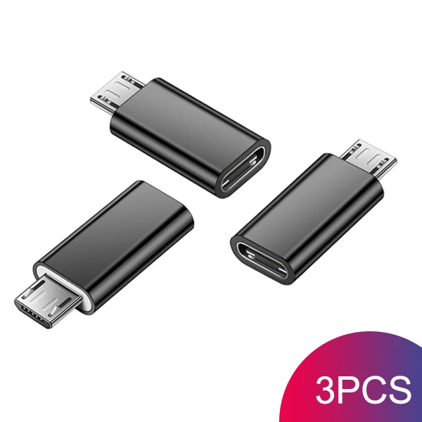 3PC ACCEZZ 4 шт. тип-c женский микро USB Мужской конвертер USB OTG адаптер для передачи данных для samsung Xiaomi huawei Honor Android мобильный телефон - Цвет: 3PC