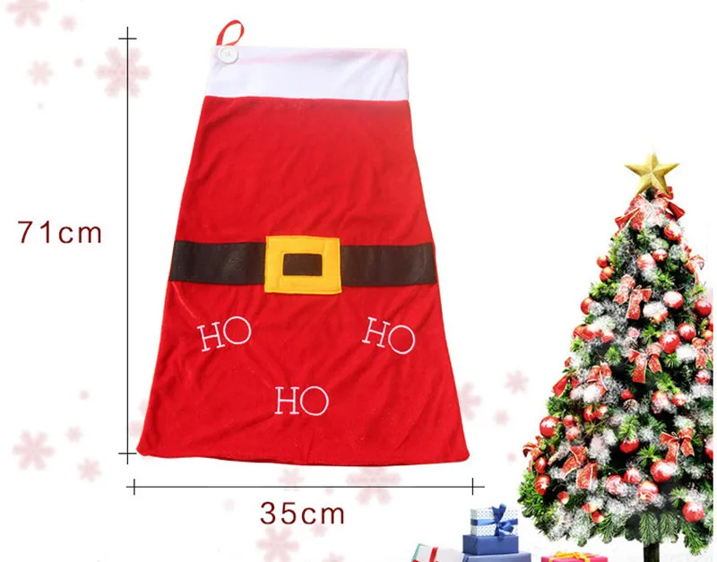 

10pcs HO HO HO large candy Bags Gifts children presents holder Merry Christmas home Decorations Santa Claus cloth belt design