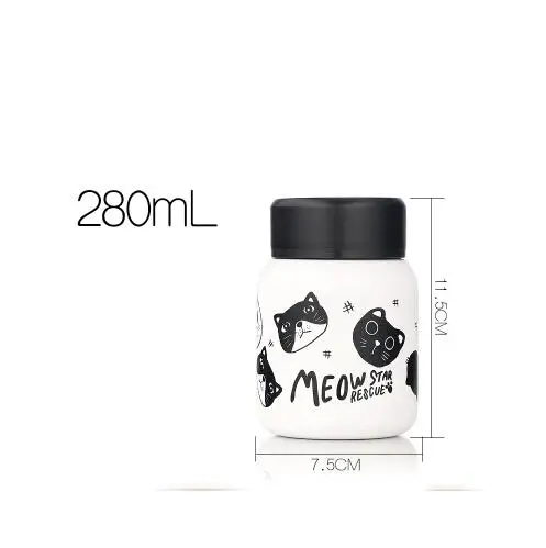 280ML Термос-кружка 280 мл и 350 мл, бутылка для взрослых и детей из нержавеющей стали, детская Вакуумная чашка, бутылка для новорожденных, взрослых, детей, изоляционная чашка - Цвет: 280ML