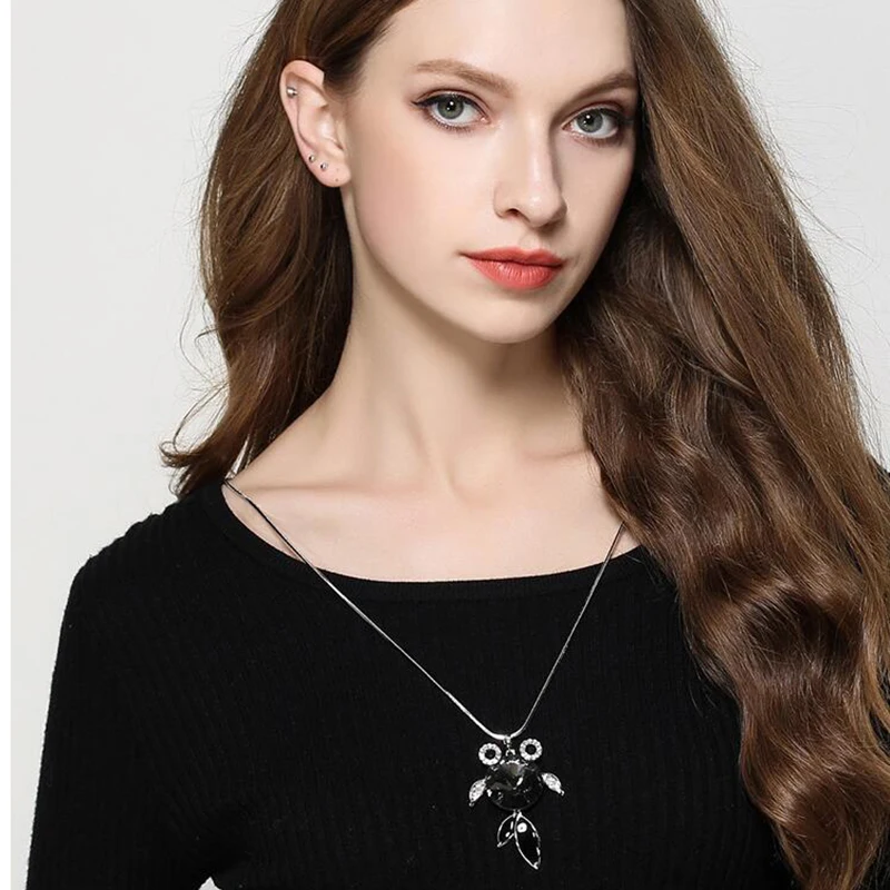 Женское Ожерелье с длинной подвеской YAOLOGE элегантное ожерелье синими рыбками