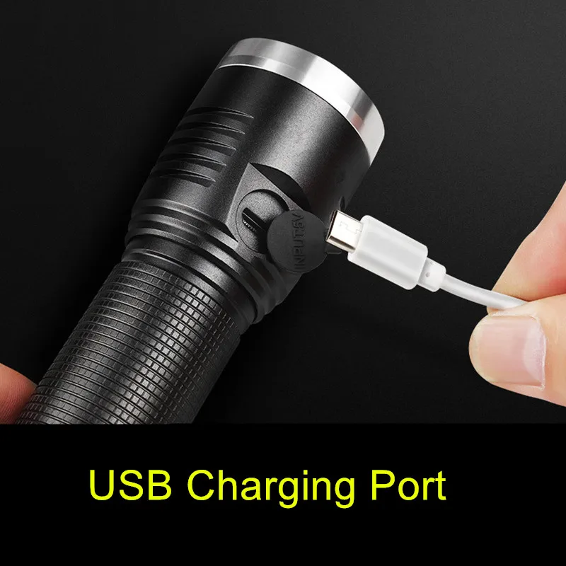 USB XML T6/XPE светодиодный тактический вспышки светильник Фонари Алюминий 26650 16340 Перезаряжаемые масштабирования фонарь вспышка светильник portabke лампа для кемпинга