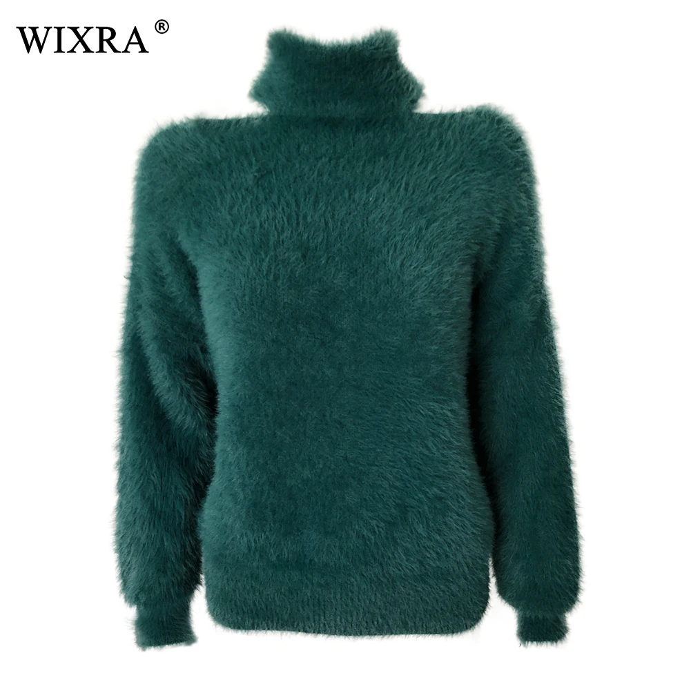 Wixra 2018 Autumn Winter Hot Fashion Women Sweaters And Pullovers Turtleneck Knitted Hollow out Soft Knit Jumpers | Женская одежда
