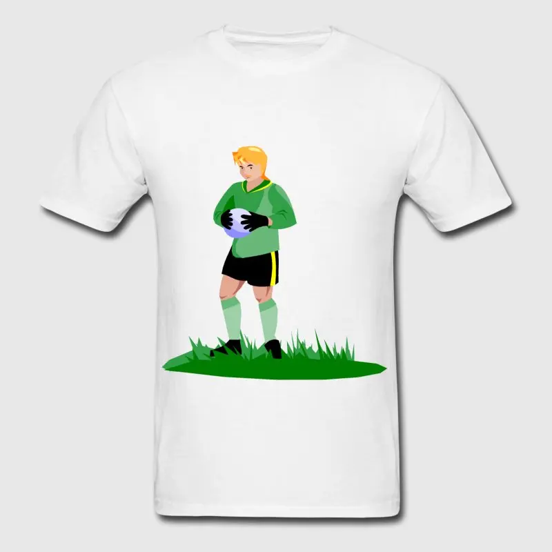 Новый стиль футболка для Для мужчин круглый вырез горловины Soccering футболки