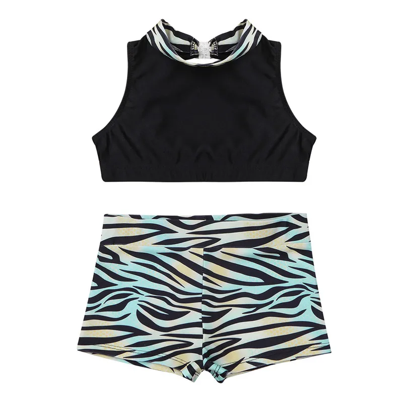 Детские Балетные Шорты для девочек топы купальник гимнастики детская одежда топ