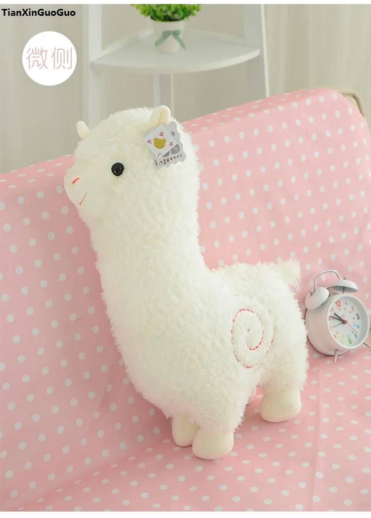 

new fashion toy about 35cm lovely white alpaca plush toy soft doll pillow birthday gift s1024