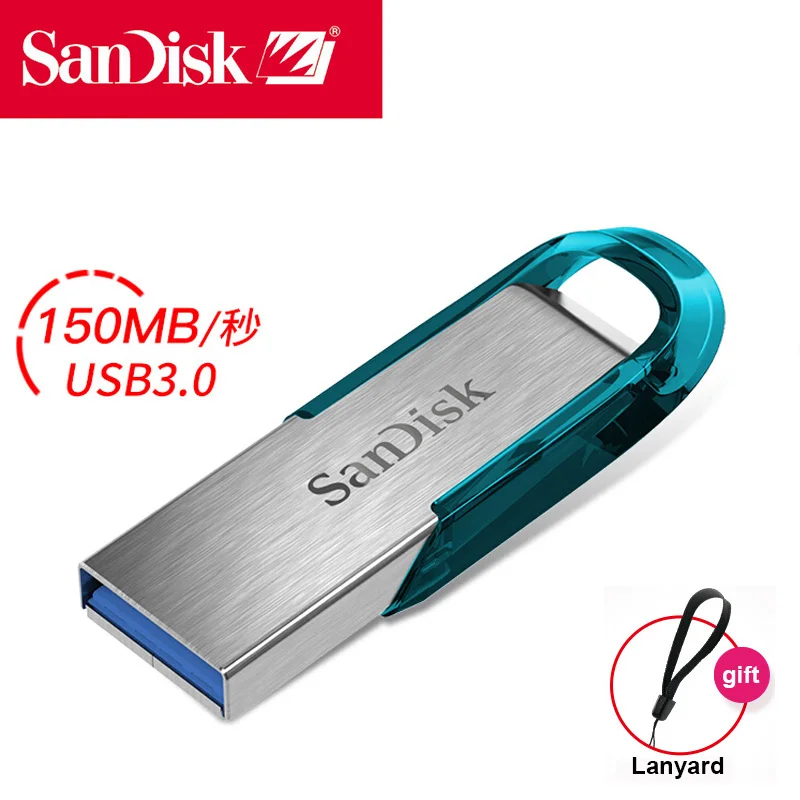 Sandisk 32 gb USB Flash Drive 64 Гб USB3.0 натуральная Ultra Flair металла Pendrive DJ OTG Тип C DIY логотип диск