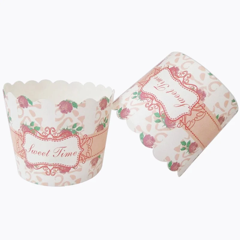 50 шт. бумажные инструменты для выпечки в виде РОЗОВОГО СЕРДЦА|muffin cases|cupcake toolspaper