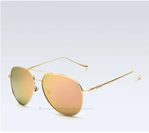 Солнцезащитные очки-авиаторы VEITHDIA, винтажные брендовые дизайнерские очки с оригинальной коробкой для мужчин и женщин, модель 3360,