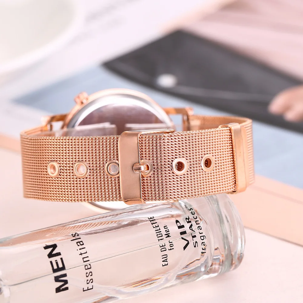 Женские кварцевые часы с сетчатым браслетом модные наручные из сплава 2021|Часы