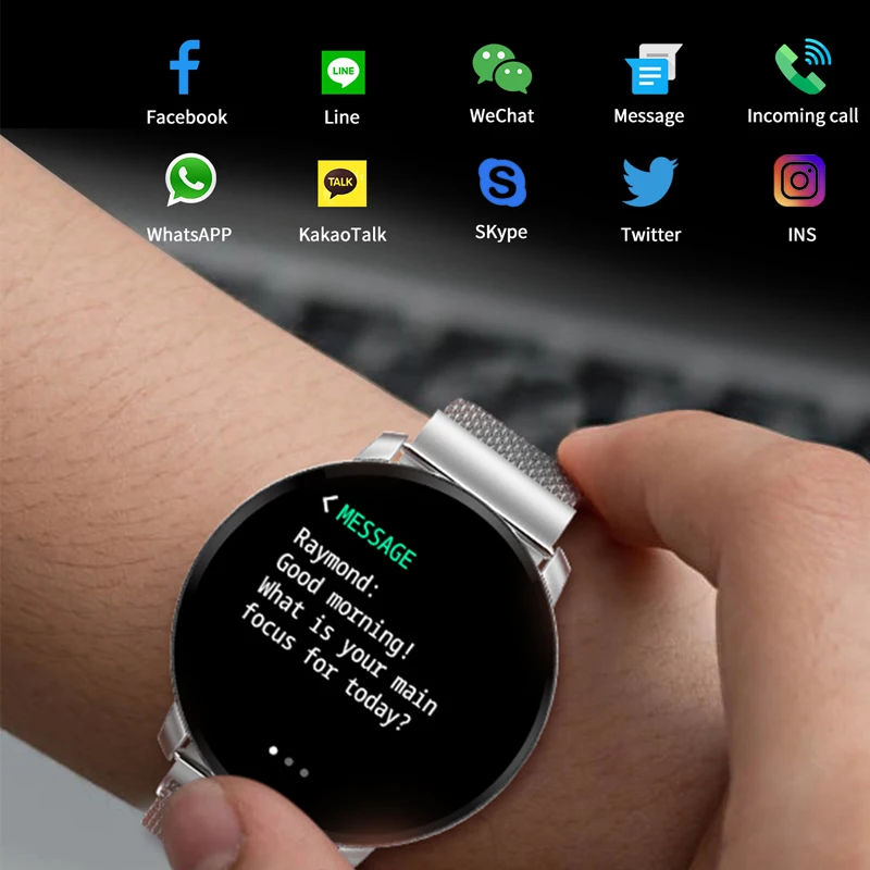 CF68 цветной экран Смарт часы мужские водонепроницаемые фитнес трекер пульсометр