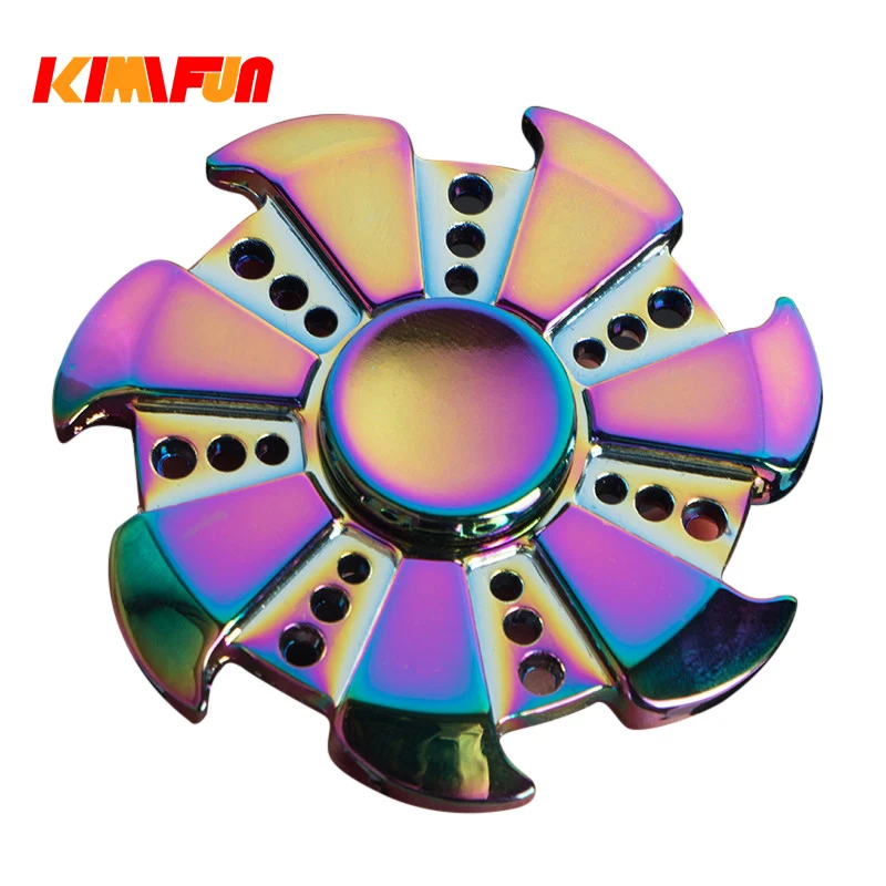 

Colorful Six bead Hand spinners Metal Fidget Spinner For Autism and ADHD Kids Spiner Tri Finger Toy Fidget stress