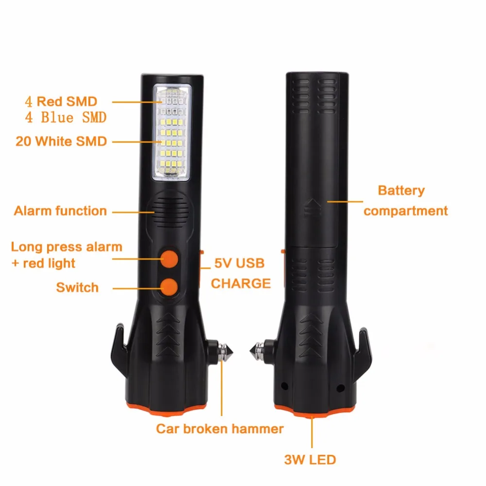 Многофункциональная USB вспышка для автомобиля экстренный выход фотовспышка 4