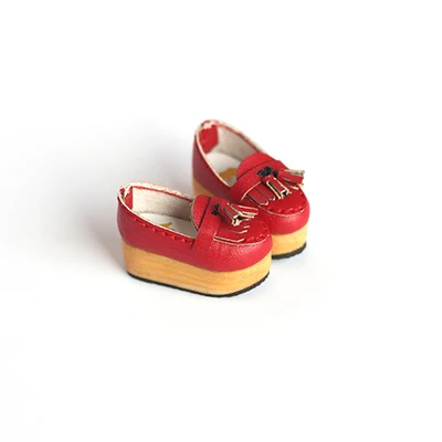 Обувь для кукол Blyth; обувь с кисточками; подходит для Блит Licca Azone Momoko Lati Pukifee; аксессуары для кукол; обувь для кукол - Цвет: Красный