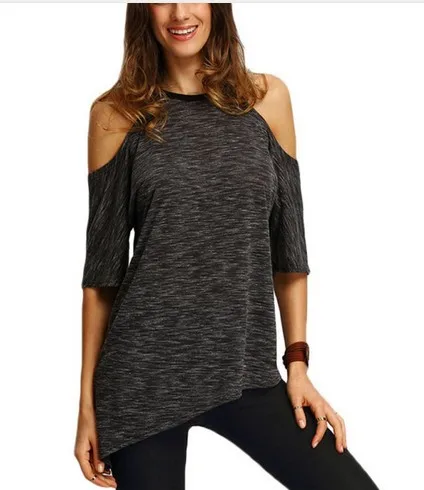 2017 шикарная женская рубашка женские рубашки модные летние с открытыми плечами