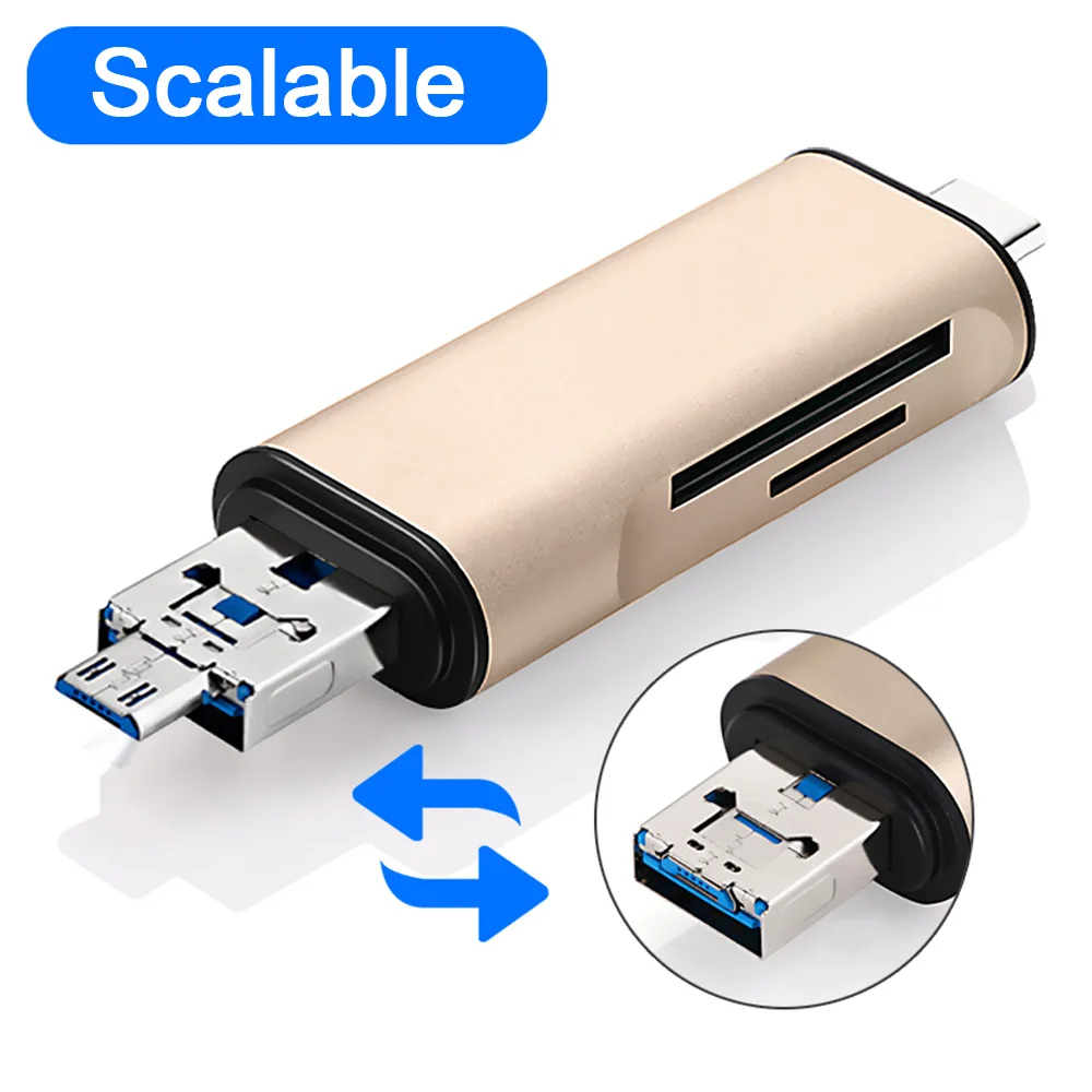 Memory Card Reader Micro SD TF and USB C Type OTG Converter to 2.0 Adapter for iPhone/iPad Android/ MacBook PC | Компьютеры и офис