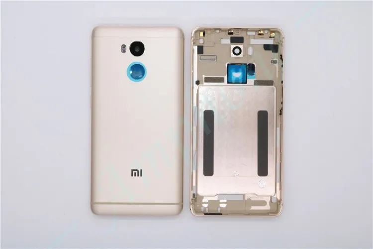 Для Xiaomi Redmi 4 Pro запасные части задняя крышка батарейного отсека Корпус+ боковые кнопки+ камера вспышка Замена объектива - Цвет: Gold
