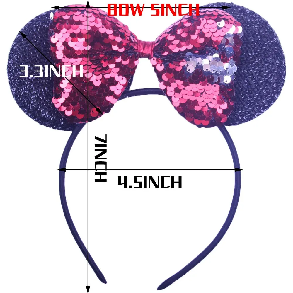 

14pcs/lot Girls Cute Bling Reversible Sequins bow Hair Bands Headband Kids hair Hoop Hair Accessories