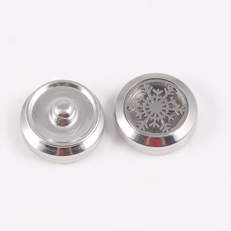 

Perfume Locket Snap Button 20mm Snow Stainless Steel Aromatherapy Locket Essential Oil Diffuser Locket Snap Button Jewelry