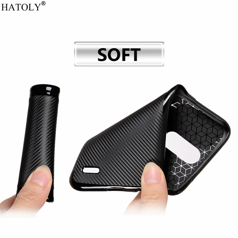 HATOLY для Fundas LG K10 2017 чехол K20 Plus LV5 Ультратонкий Мягкий ТПУ/углеродное волокно
