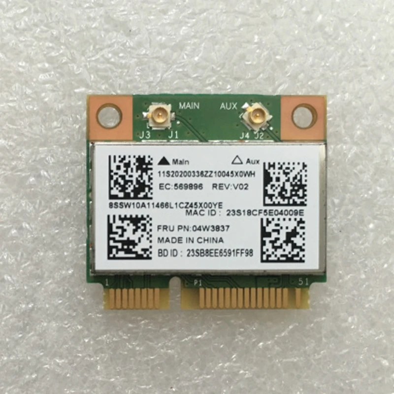 Комбинированная карта BCM43142 802.11bgn и BT4.0 HMC для Lenovo Thinkpad E430 E431 E530 Series, FRU 04W3837