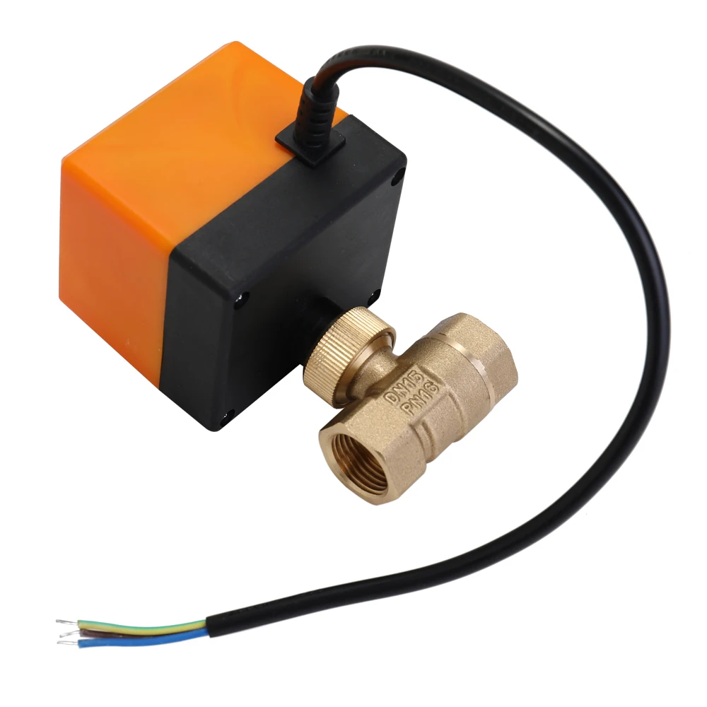 DN15/DN20/DN25 Электрический моторизованный шаровой кран из латуни DN20 AC 220 В 2 Way 3 провода с привод ручного переключения