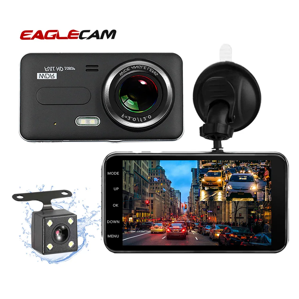 Видеорегистратор Eaglecam 4 дюйма FHD 1080P с двумя объективами|Видеорегистраторы| |