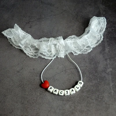 love facials Белые трусики-стринги с надписью «queen of spades», «LOVE BBC», «Couple», «Couple cuckine», «cuckold lifety», «G string», один размер, короткие сексуальные P015 - Цвет: love facials