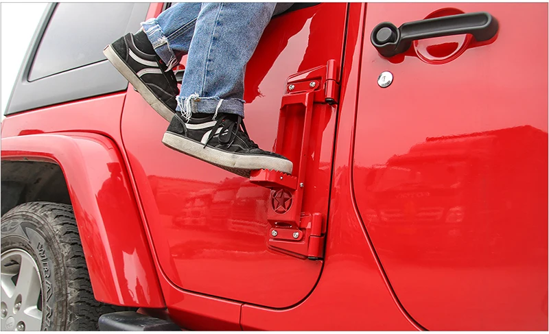 BAWA наружная дверная петля панели подножки для Jeep Wrangler JK JL 2007+ педаль для ног стальная дверь шаги альпинистский комплект