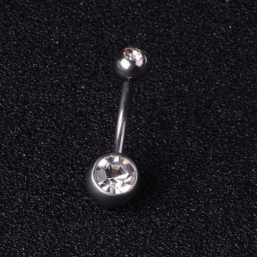 D 20 шт./лот 15G 1,4*10*5/8 мм Титан с кристальными камнями пупка кольца живота Бары пупка ювелирные изделия для пирсинга Ombligo Nombril - Окраска металла: D