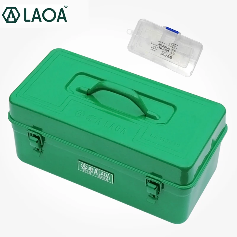 LAOA утолщенный ящик для инструментов большой емкости Железный набор чехол