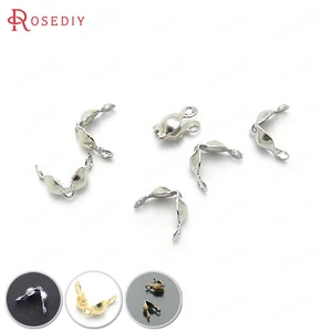 Застежки с имитацией родиевого железа, концевые застежки с проволокой и нитками, соединительные застежки, аксессуары для ювелирных изделий, 200 шт.