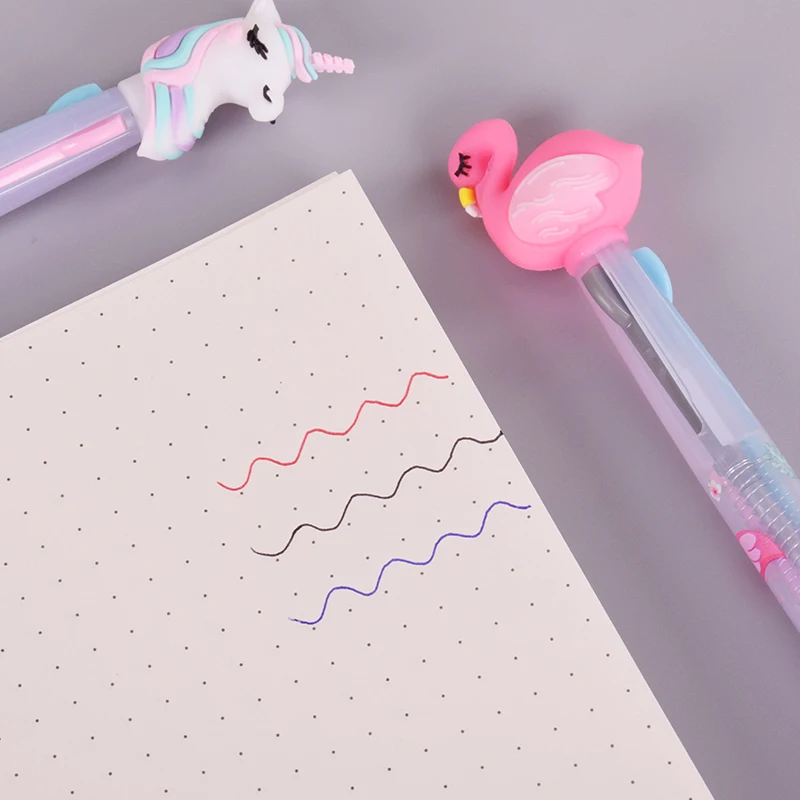 1x3 в 1 цветная шариковая ручка студенческие ручки для письма kawaii Канцтовары canetas