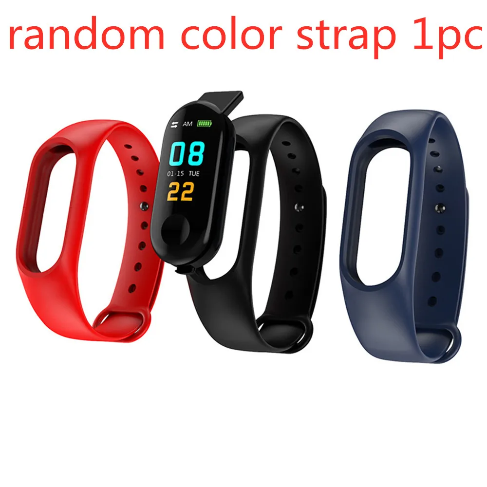 random color 1pc 3 цвета силиконовый ремешок для M3 usb зарядка стиль умный Браслет замена часы ремешок Браслет умные аксессуары - Цвет: random color 1pc