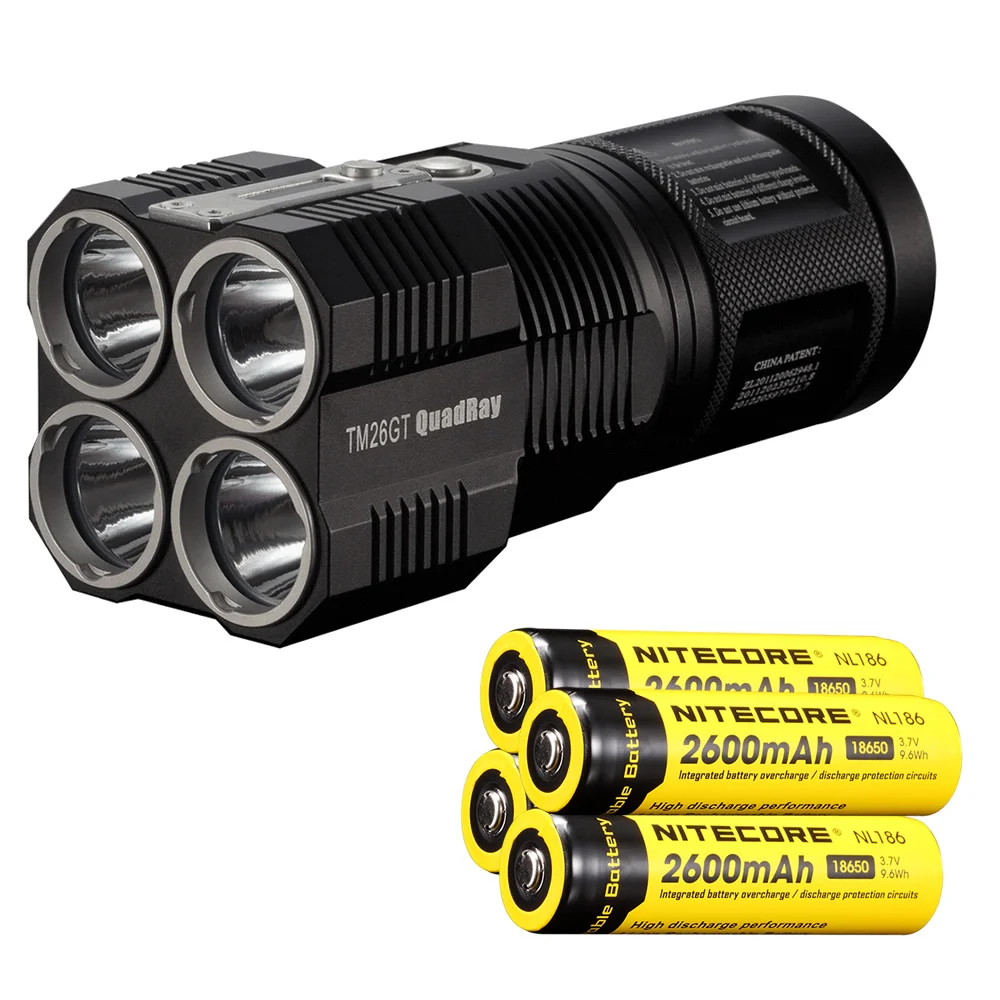 Светодиодный прожектор NITECORE TM26GT 4*2600 мАч|tiny monster|nitecore tm26gtled searchlight |