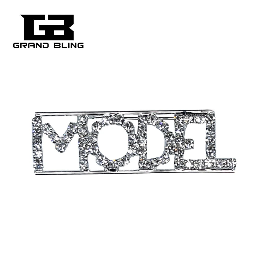 

Profession Lapel Pin Gift "MODEL" Crystal Letters Brooch Accessories
