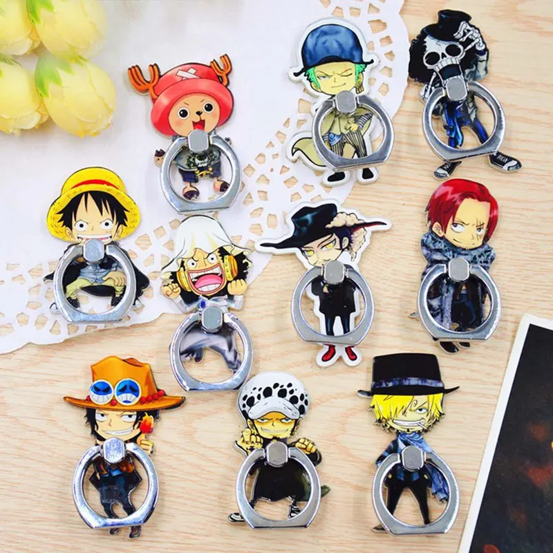 Аниме один кусок Луффи соломенная шляпа 360 градусов металлический палец кольцо