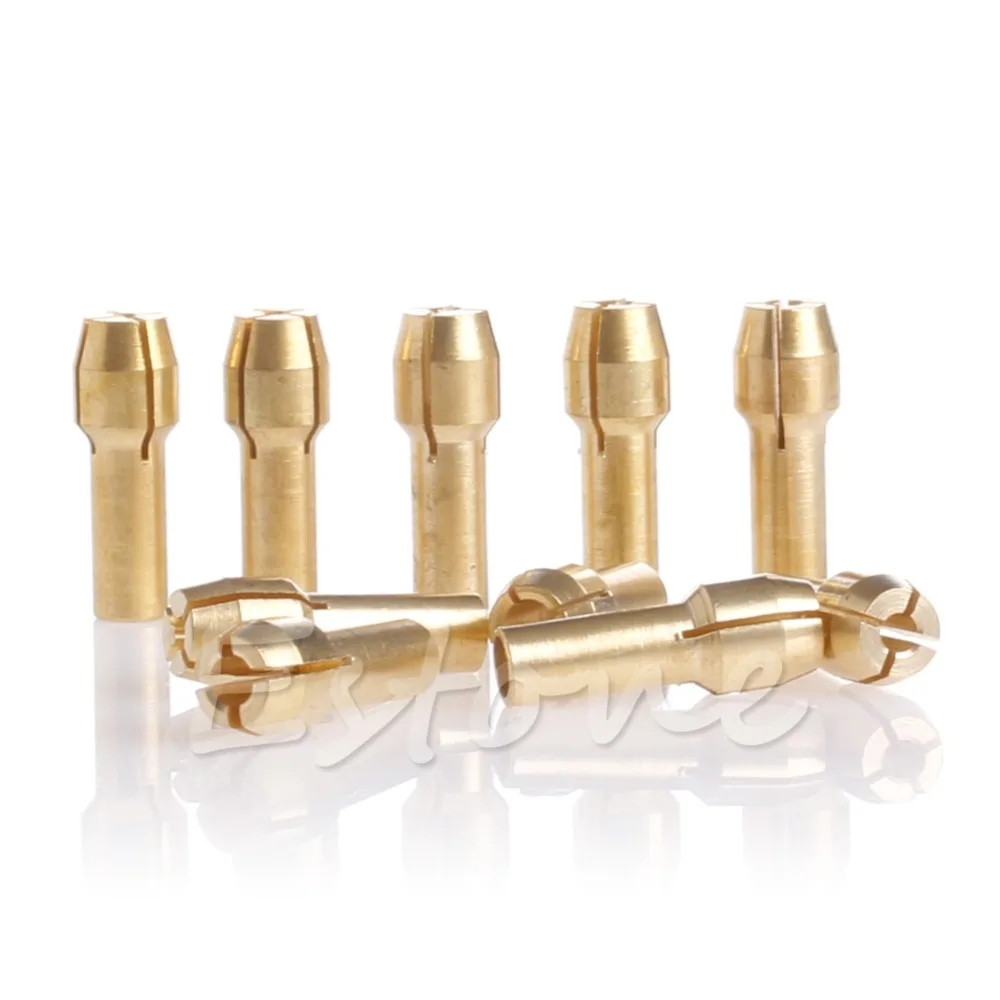 

4.8mm Shank 0.5-3.2mm Brass Drill Chucks Collet Bits for Dremel Rotary Tool 10Pcs-TwFi