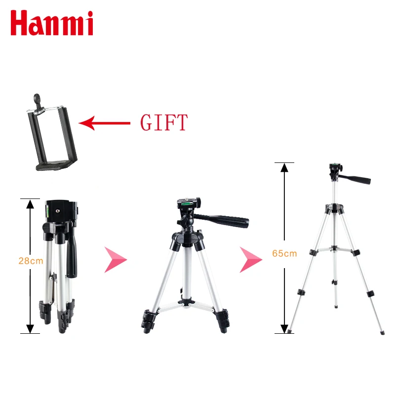 3 secion 65 см алюминиевый Портативный штатив для камеры Canon Nikon Olympus|tripod for|aluminium