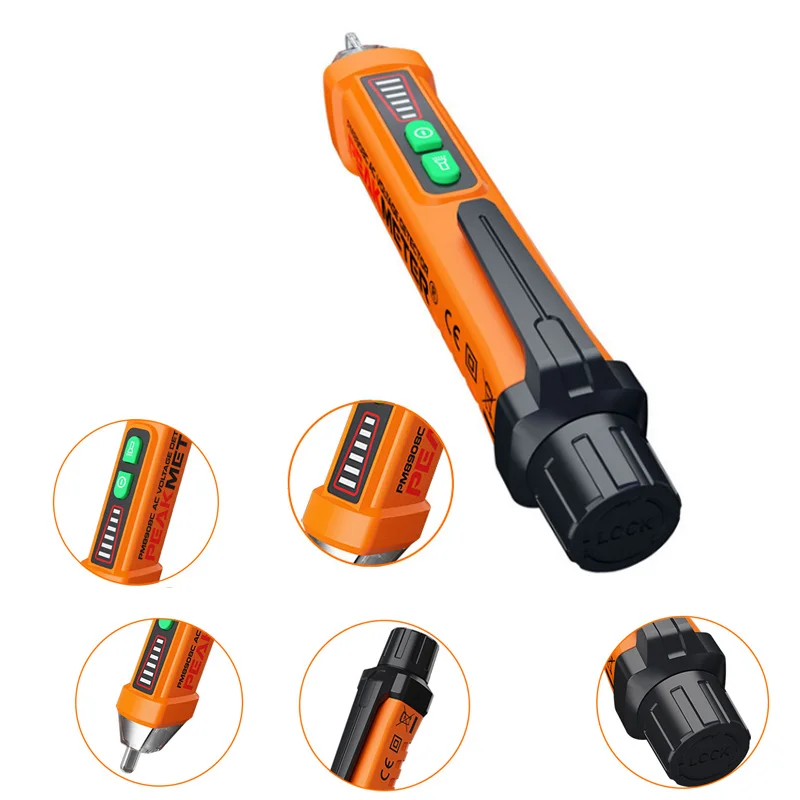 

12-1000V AC Non-Contact Digital Voltage Tester/Electrical Voltage Detector Pen With Alarm Mode Three Levels NCV Sensitivity--M25