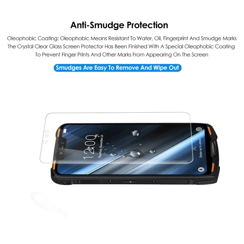 Qosea 10 шт. Защитное стекло для экрана Doogee S90 X90 S90C N10 Y8 закаленное стекло 9H Защитная взрывобезопасная пленка против царапин