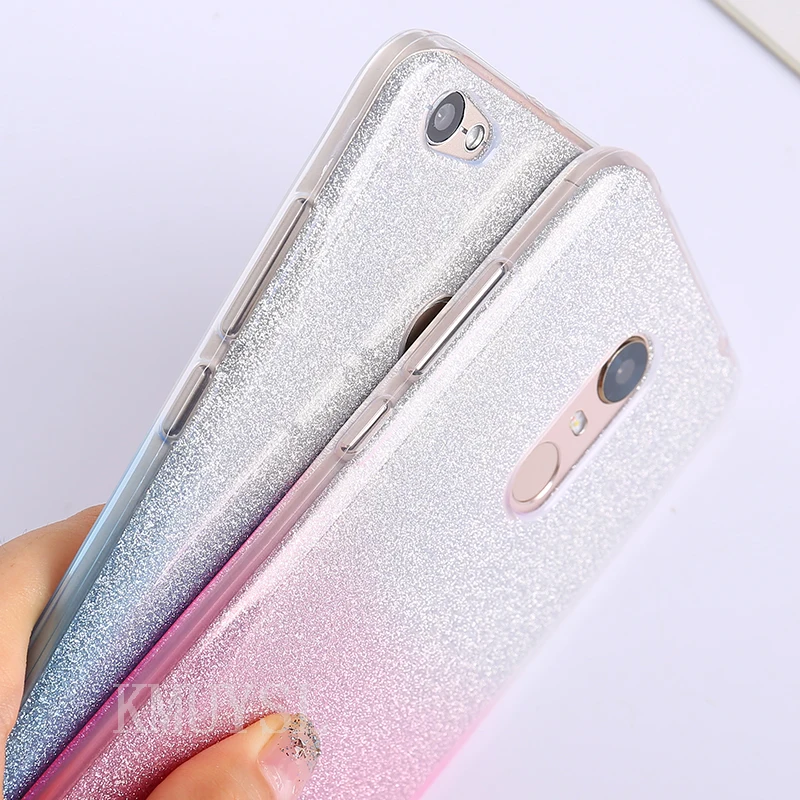 Блестящий Мягкий чехол для Xiao mi Red mi Note 6 Pro 6A 5A 5 Plus 4X S2 mi 8 Lite mi 8 SE mi A2 A1 5X 6X mi x 2S Блестящий градиентный чехол