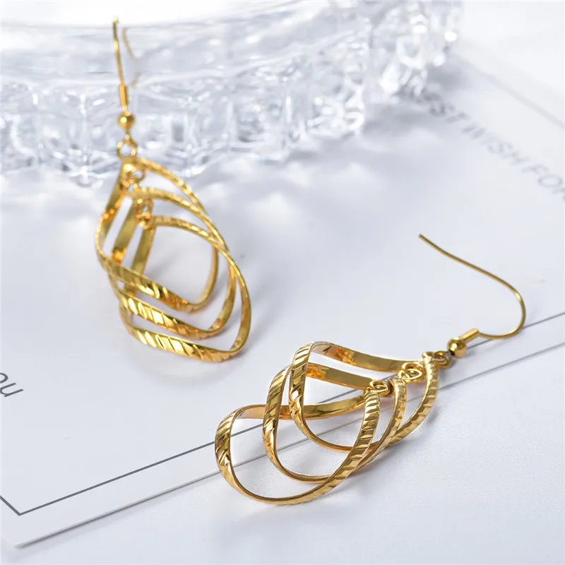 Женские серьги-подвески в виде листьев BUDONG стиле панк свадебные украшения Mujer Boucle