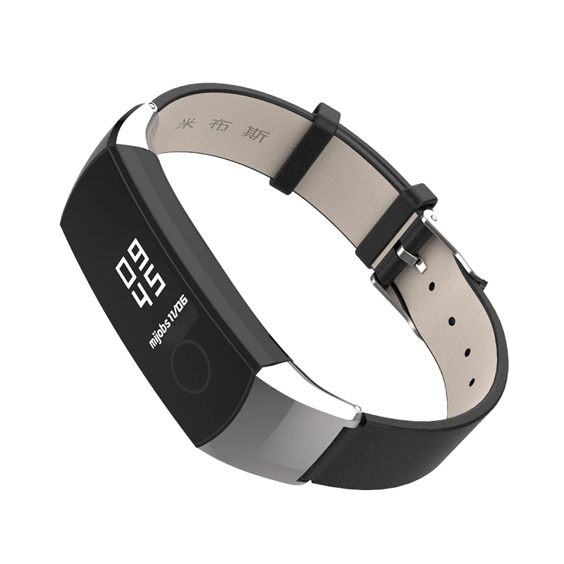 Mijobs ремешок из натуральной кожи для Honor Band 4 Band браслет для Huawei Honor Band 4 NFC умные часы напульсники аксессуары