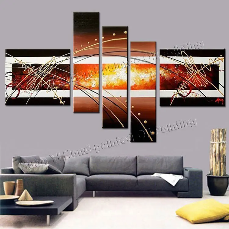 Высокое Качество ручная роспись Группа Триптих настенные картины Домашний Декор