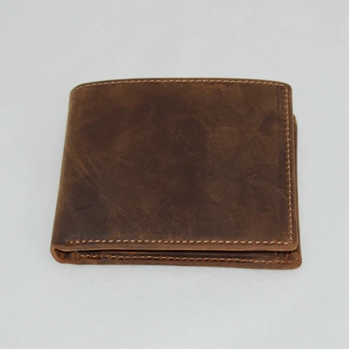 brown wallet Кожаный бумажник с гравировкой, мужские кошельки, функциональные держатели для карт, сумки с карманами из натуральной кожи, мужские выгравированное имя, кошельки из воловьей кожи - Цвет: brown wallet
